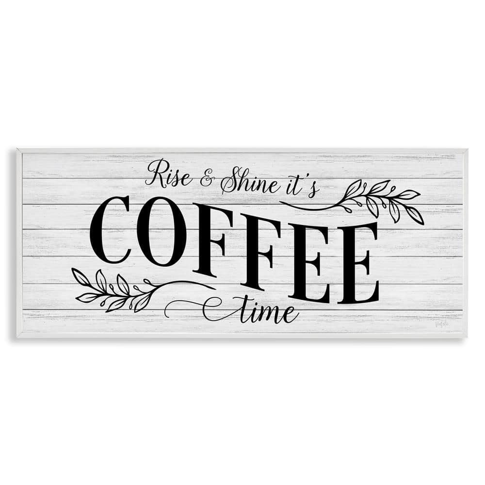 Rise & Shine Coffee Time by Natalie Carpentieri White Framed Food Giclee Art Print 13 in. x 30 in. price history on PriceWatchPro