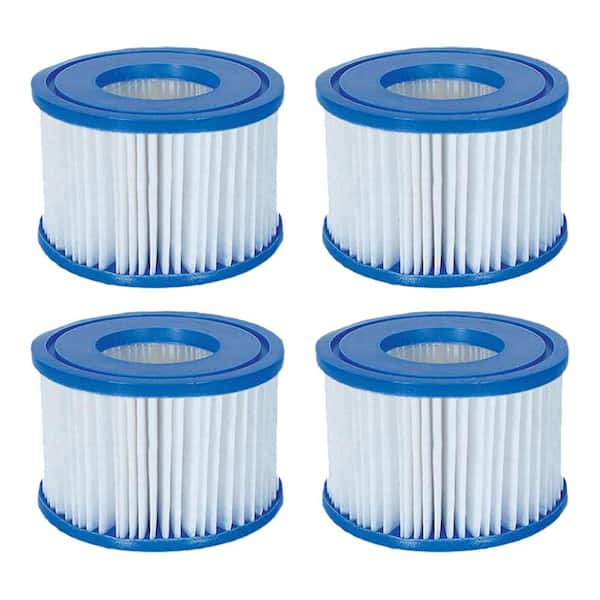 Bestway 4.2 in. Dia 50 sq. ft. Type VI SaluSpa Hot Tub Replacement Pool Filter Cartridge (4-Pack)
