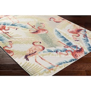 Lakeside Cream/Multi Floral and Botanical 2 ft. x 3 ft. Indoor/Outdoor Area Rug