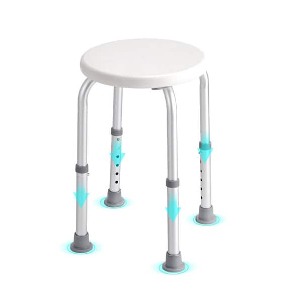Shower Chair for Inside Shower, Height Adjustable Stool, Non-Slip Bath Seat for Shower or Tub, 300 Lbs Capacity