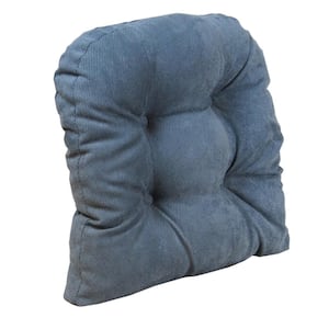 Gripper Non-Slip 17 in. x 17 in. Twillo Bluestone Tufted Universal Chair Cushions