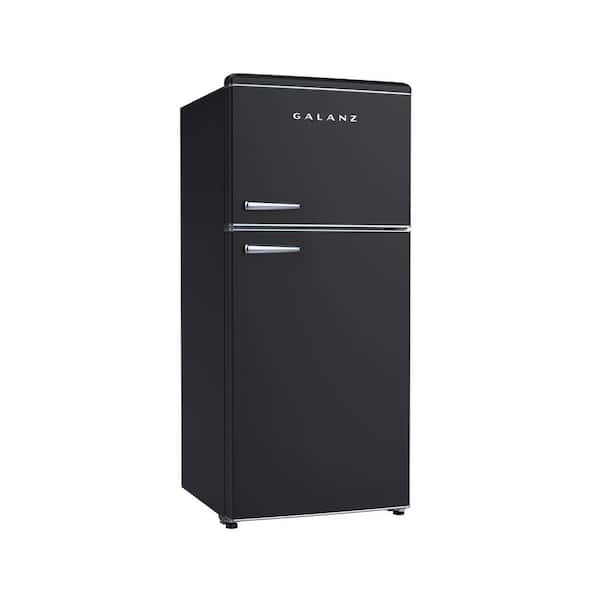 Galanz 18 cu. ft. Retro Top Mount Freezer Refrigerator with Glass