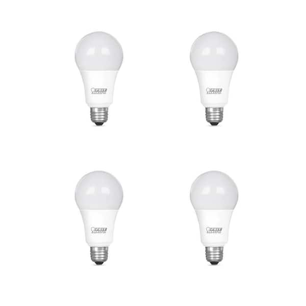 75-Watt Equivalent A19 Dimmable CEC Title 20 90+ CRI E26 Medium Base LED Light Bulb, Daylight 5000K (4-Pack)