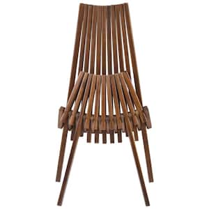 Lois Burlywood Wooden Folding Chair