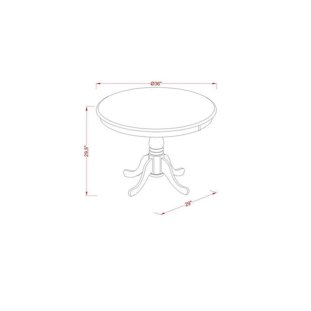 Linen White Round Pedestal Table with Double X-Back Chairs