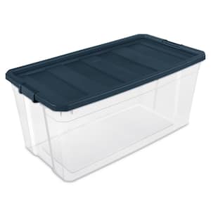 Husky 20-Gal. Professional Duty Waterproof Storage Container with Hinged  Lid in Black 246841 - The Home Depot