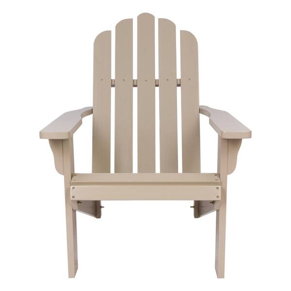 Shine Company Marina Cedar Wood Adirondack Chair - Taupe Gray