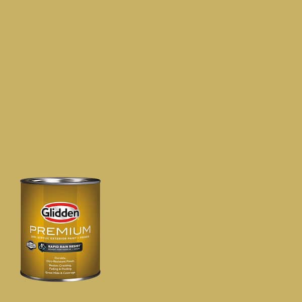 Glidden Premium 1 qt. PPG1109-5 Split Pea Soup Semi-Gloss Exterior ...