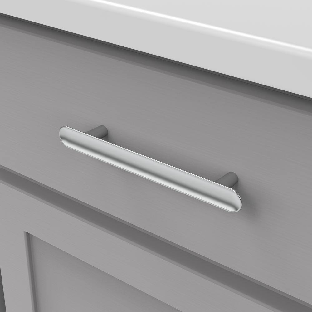 Polished Chrome Modern Kitchen Cabinet Handles, 5-1/16"