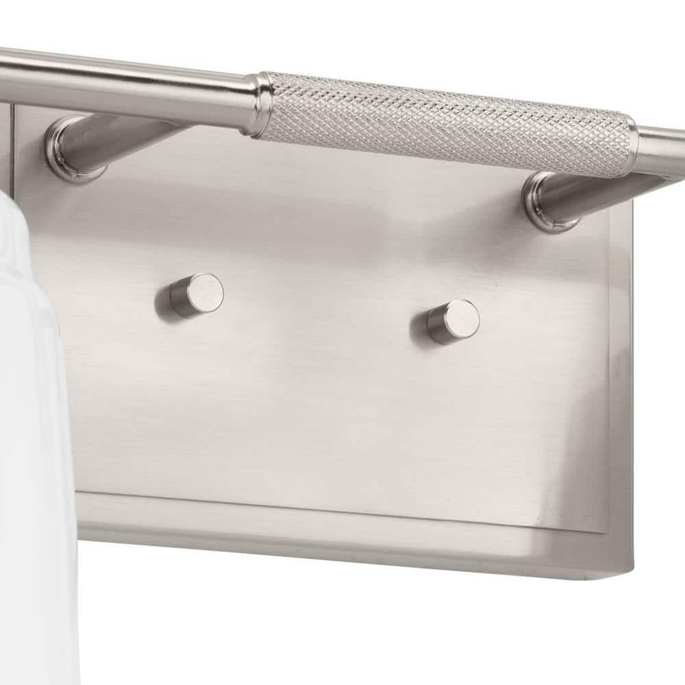 Brushed Nickel 4-Light Vanity with Opal Glass Shades