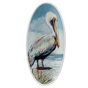 Shorebirds 7.25 in. Assorted Colors Earthenware Platter