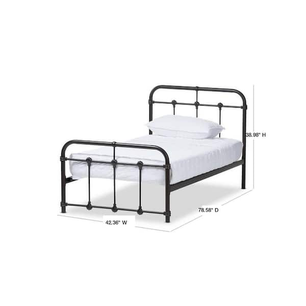 Reviews for Baxton Studio Mandy Black Metal Twin Platform Bed Pg