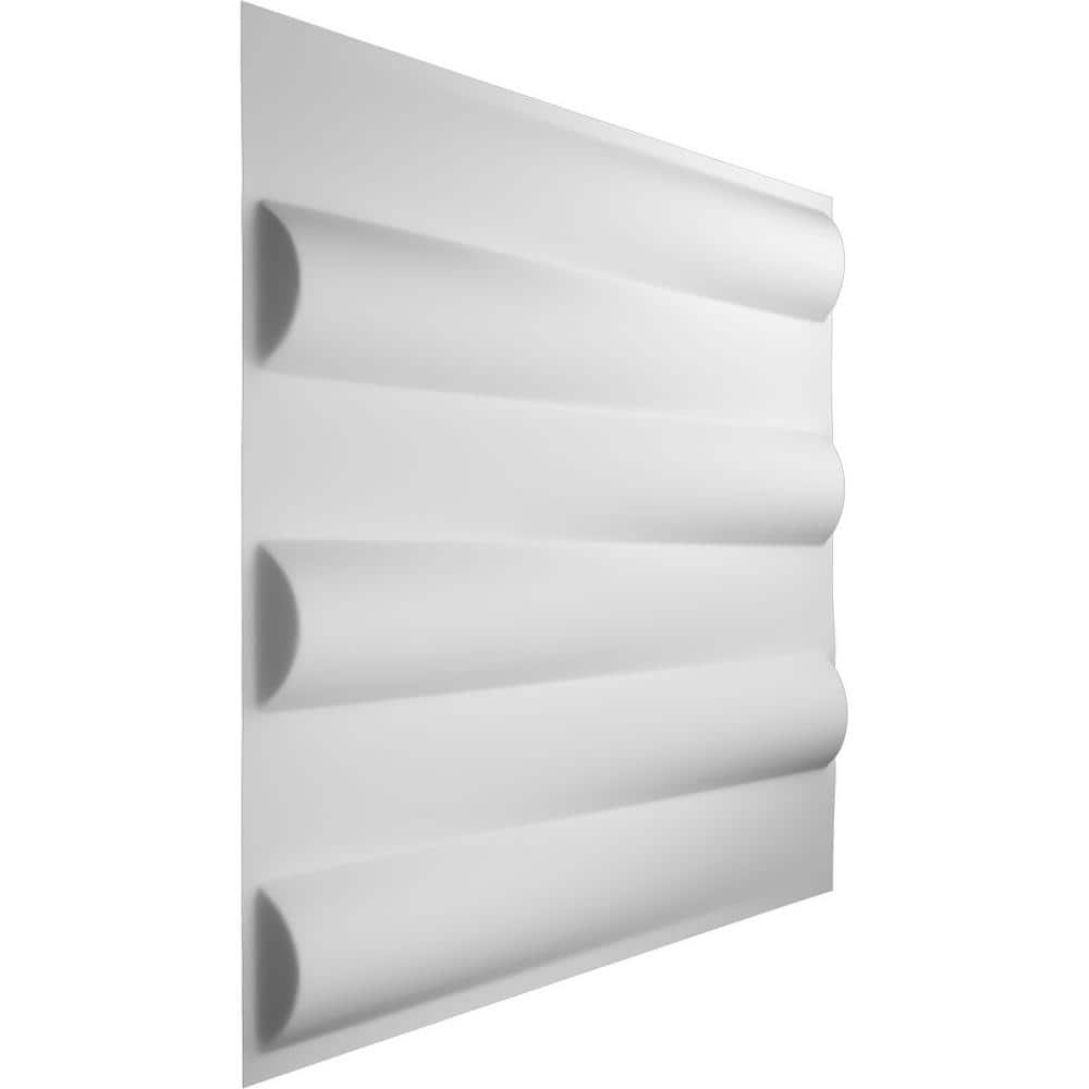 White Textured PVC 3D Decorative Wall Panel 19 5/8" x 19 5/8"