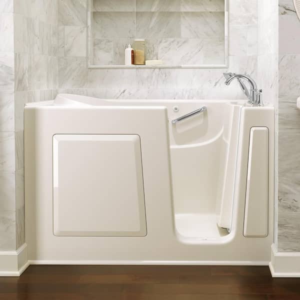 Exclusive Series 60 in. x 30 in. Right Hand Drain Walk-In Soaking Bathtub in Beige