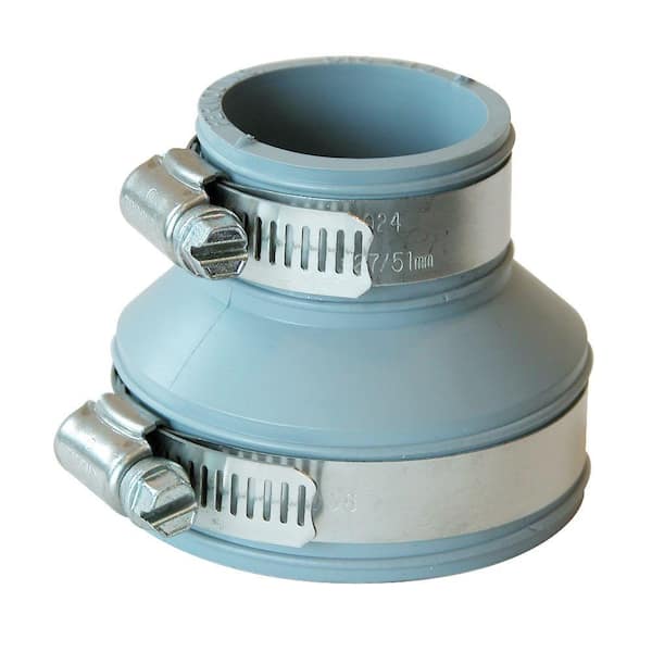 Fernco 2 in. x 1-1/2 in. PVC Mechanical x Mechanical Tubular Drain and Trap Connector