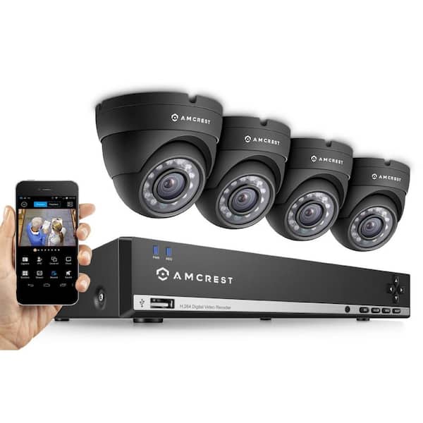 Amcrest 960H 4-Channel 500GB DVR Video Surveillance Security Kit with 4 x 800TVL Dome Outdoor Cameras
