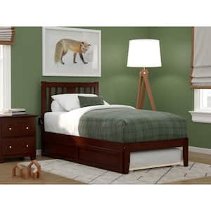 Tahoe Twin Bed with USB Turbo Charger and Twin Trundle in Walnut
