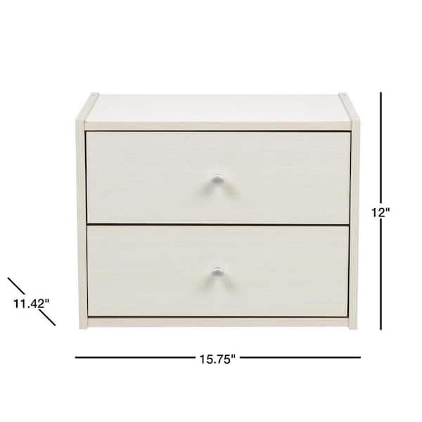 IRIS USA TACHI Modular Wood Stacking Storage Box with Shelf, Light Brown