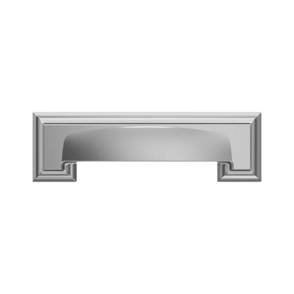 Polished Chrome Traditional Cup Pull with Mounting Hardware