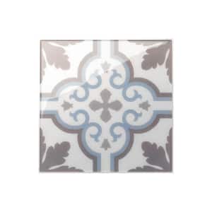 Vintage Girona Blue 7.75 in. x 7.75 in. Vinyl Peel and Stick Tile (1.59 sq. ft./4-pack)