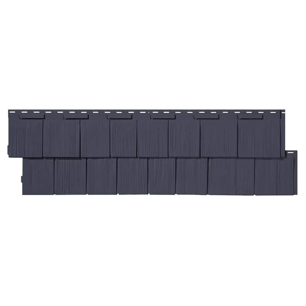 Novik NovikShake 14.5 in. x 48.75 in. RS RoughSawn Shake Polymer Siding in  Windsor Blue (12 Panels Per Box, 48.8 sq. ft.) 100060127 - The Home Depot