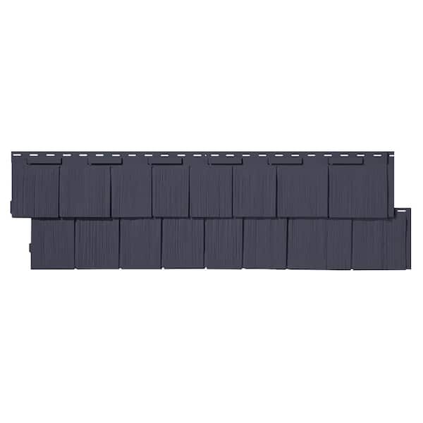 NovikShake 14.5 in. x 48.75 in. RS RoughSawn Shake Polymer Siding in Windsor Blue (12 Panels Per Box, 48.8 sq. ft.)