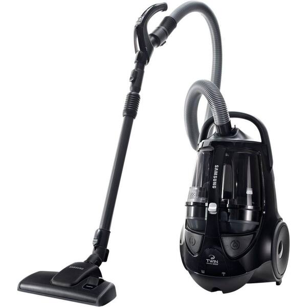 Samsung Super TwinChamber Canister Vacuum System with 12 in. 2-Step Brush in Black