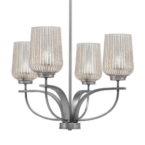 Olympia 4-Light Graphite Shaded Chandelier