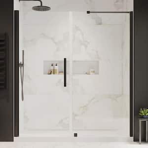 Pasadena 60 in. L x 32 in. W x 75 in. H Alcove Shower Kit with Pivot Frameless Shower Door in ORB and Shower Pan