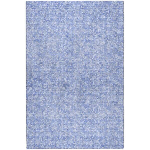 Dream Shag Premium Machine Washable Abstract ADS691 Denim 2 ft. x 3 ft. Accent Rug