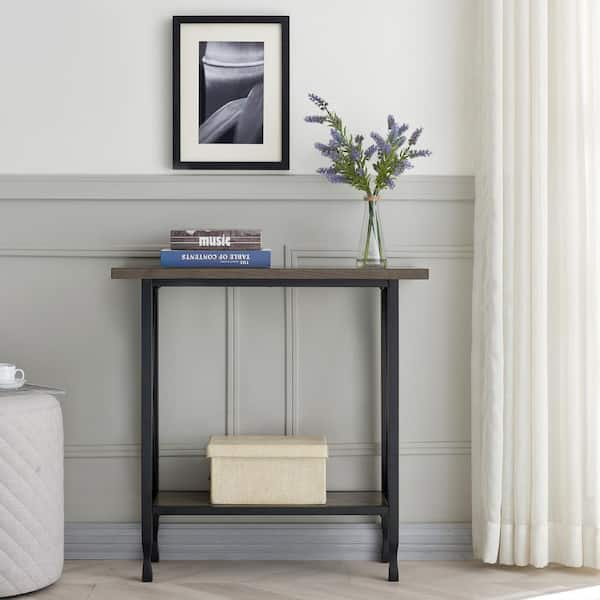 Matte black deals console table