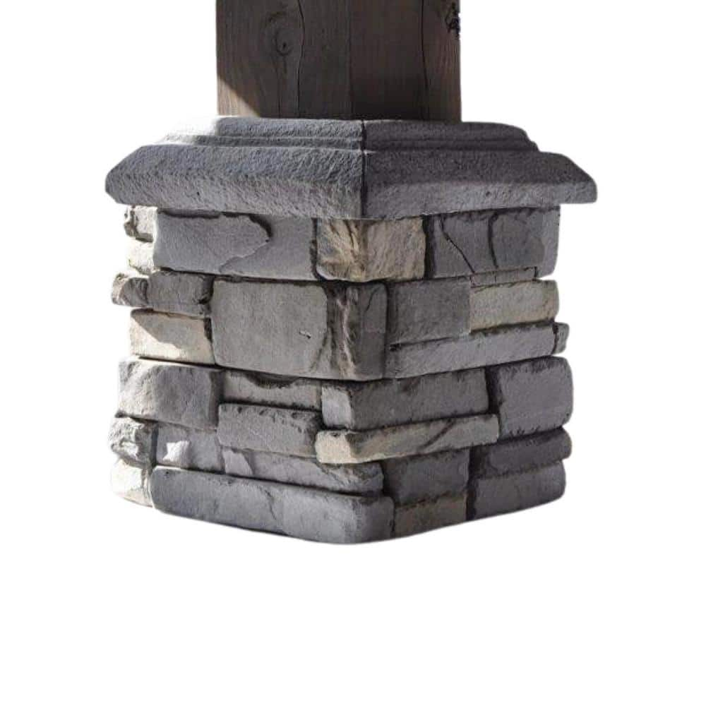 M-Rock P-Series 6 x 6 Grayson Ledge Post Surround Concrete Stone Veneer ...