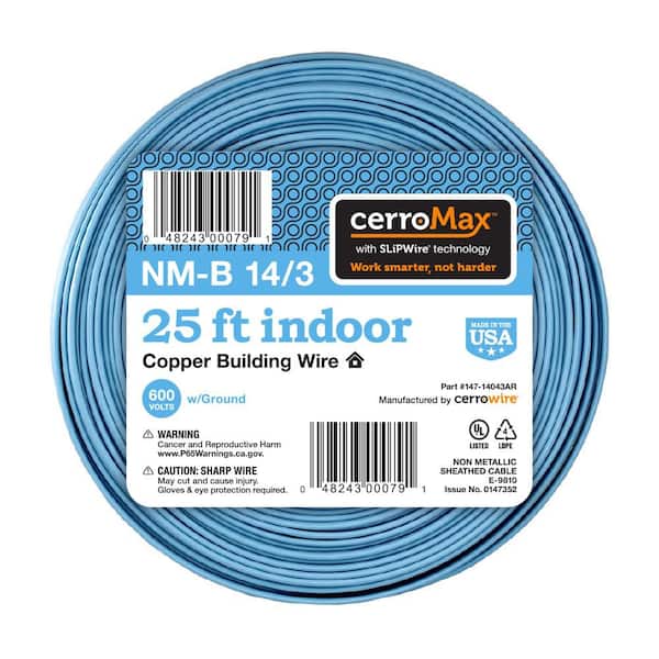 Blue 25 Foot 24 AWG stranded hook-up wire