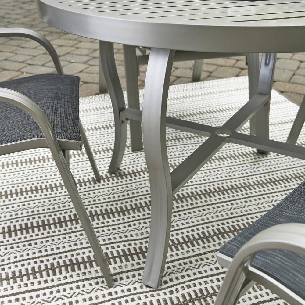 Captiva 48" Charcoal Gray Aluminum Outdoor Dining Table