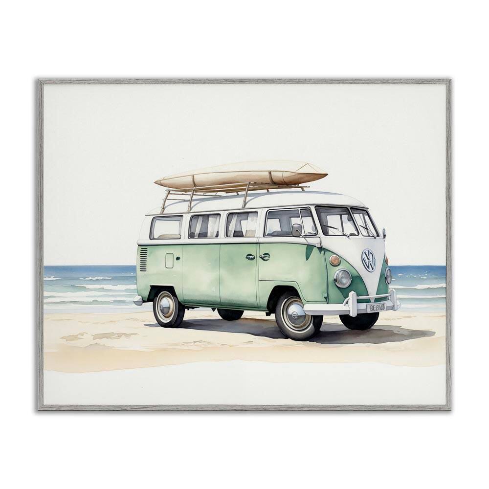 Tropical Summertime Ride by Arlington Prints Gray Framed Coastal Giclee Art Print 16 in. x 20 in. price history on PriceWatchPro