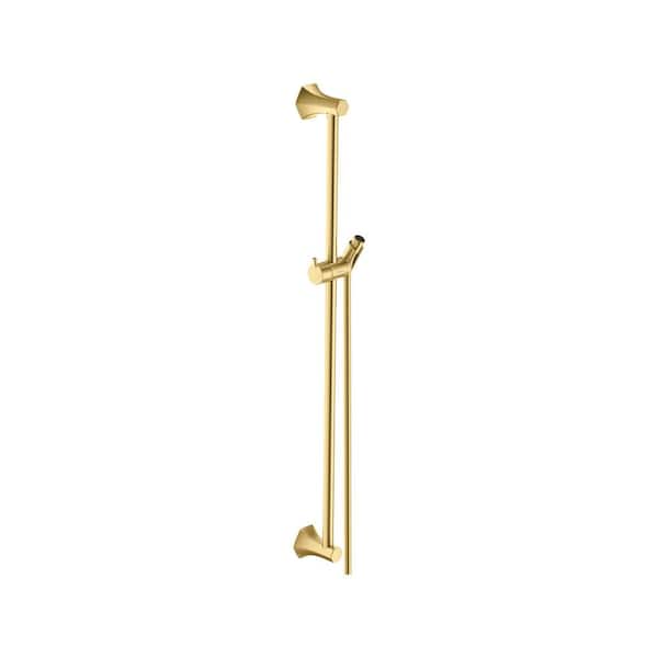 Hansgrohe Locarno Wall Bar Shower Kits in Brushed Gold Optic