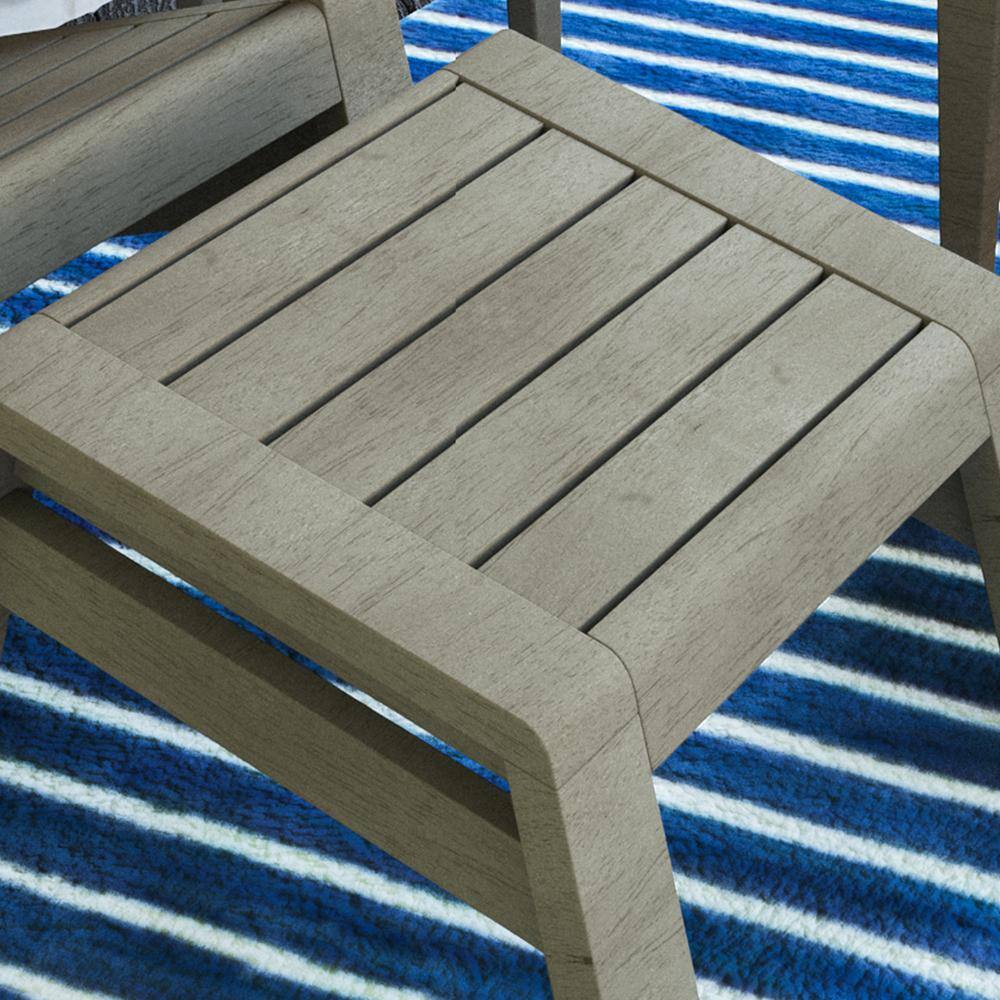 Sustain Gray Acacia Wood Outdoor Ottoman