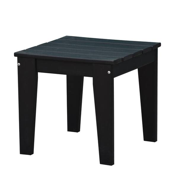 Wildaven Classic TX Standard HDPE Black Outdoor Adirondack Side Table