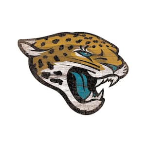 NFL Indoor Jacksonville Jaguars Distressed Logo Cutout Wood Sign