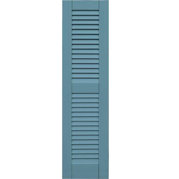 Winworks Wood Composite 12 in. x 46 in. Louvered Shutters Pair #645 Harbor