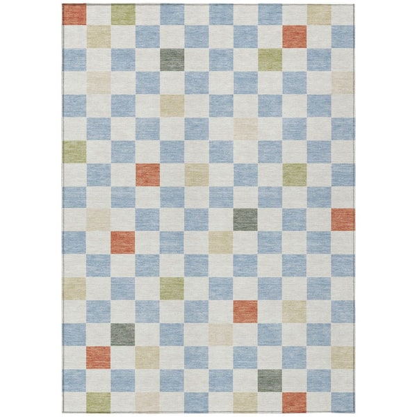 Chantille Machine Washable Indoor/Outdoor Abstract ACN2656 Sky 8 ft. x 10 ft. Area Rug