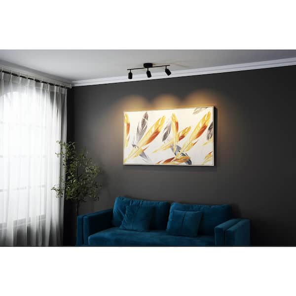 Shura 3-Light Matte Black Integrated LED Flush Mount Ceiling Light with Rotatable Heads, 24 in. W, 3000k, 1470 Lumens