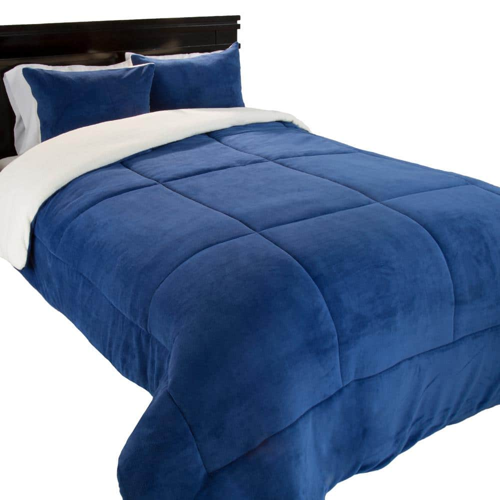 Sherpa fleece comforter king sale