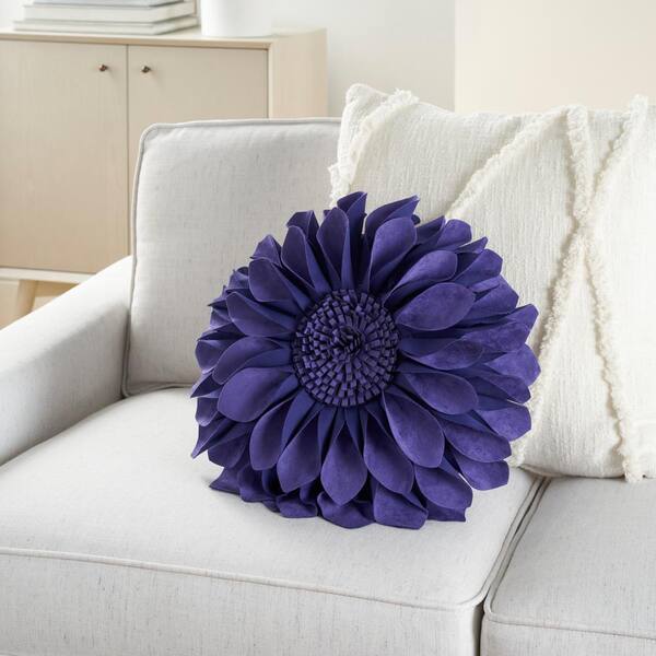 Blue store flower pillow