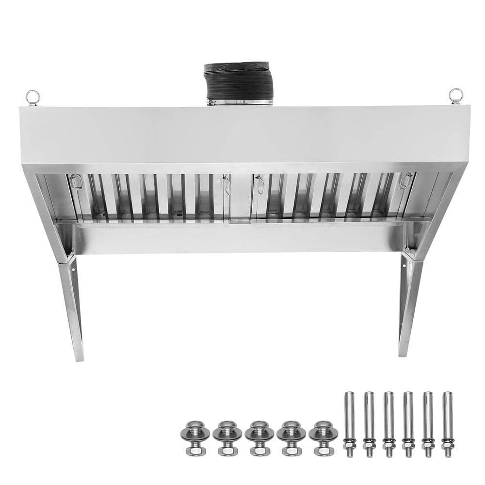 Commercial Exhaust Hood 4 ft. Food Truck Concession Trailer 201 Stainless Steel with 2 Filter Meshes price history on PriceWatchPro