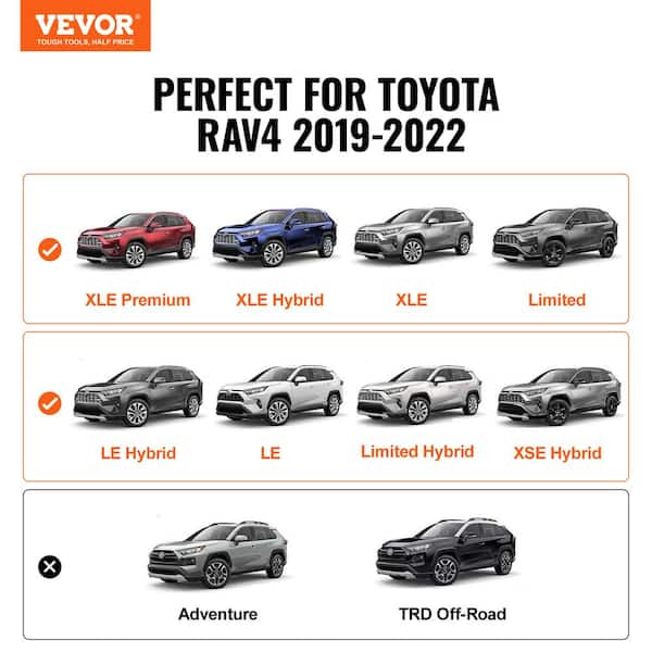 VEVOR Roof Rack Cross Bars Compatible W/Toyota RAV4 2019- 2023,260 lbs.  Load Capacity Aluminum Rack with Locks CDHGJZSKFTRF7ZI8NV0 - The Home Depot