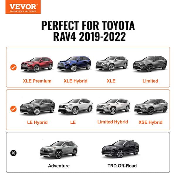 Roof Rack Cross Bars Compatible W/Toyota RAV4 2019- 2023,260 lbs. Load Capacity Aluminum Rack with Locks