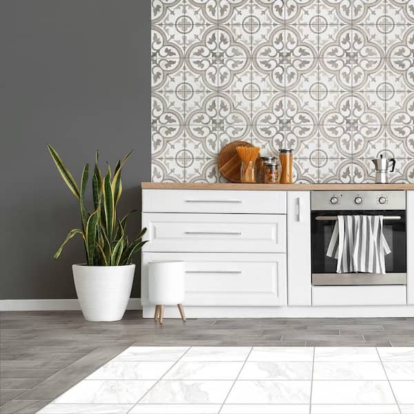 Merola Tile Ella Hill Grey 8 in. x 24-1/8 in. Ceramic Floor and