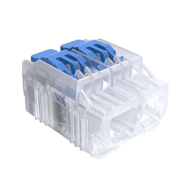 In-Sure Lever Wire Connector, 12 AWG, 2-Port Jar of 500