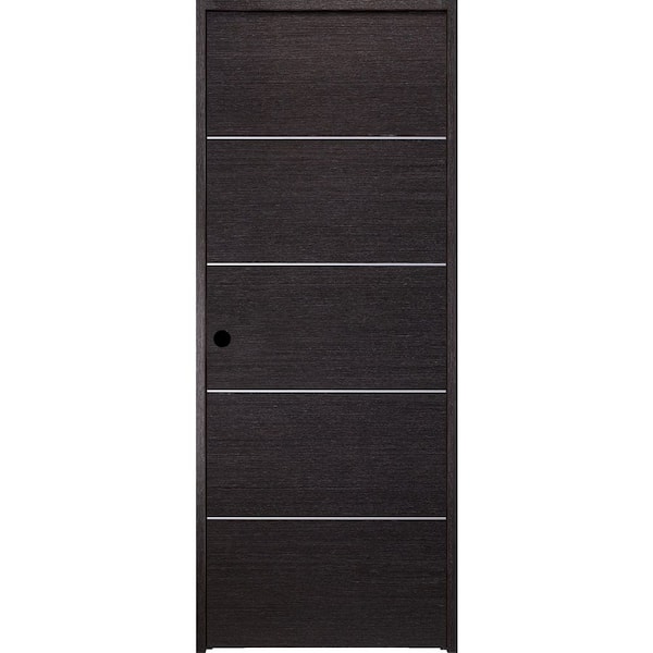 Belldinni 18 in. x 79 in. Avanti 4H Black Apricot Right-Hand Solid Core Wood Composite Single Prehung Interior Door